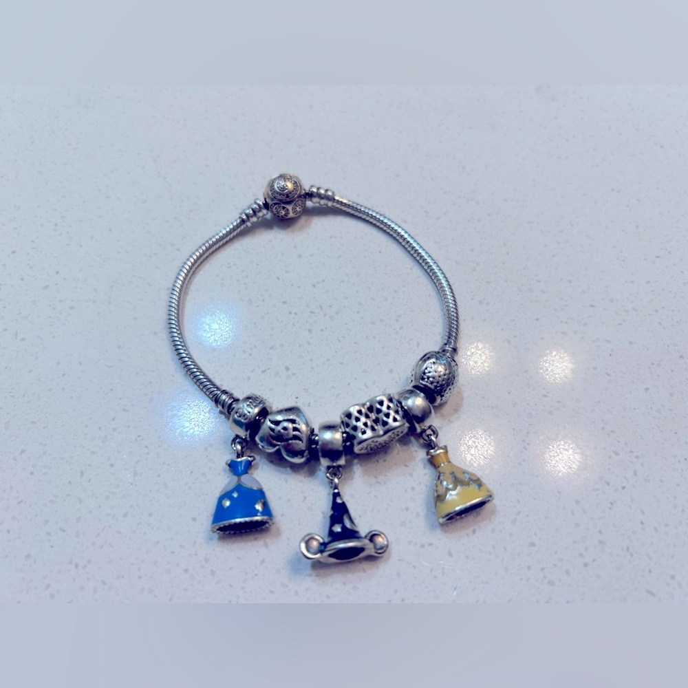 Disney Pandora bracelet Sterling Silver.